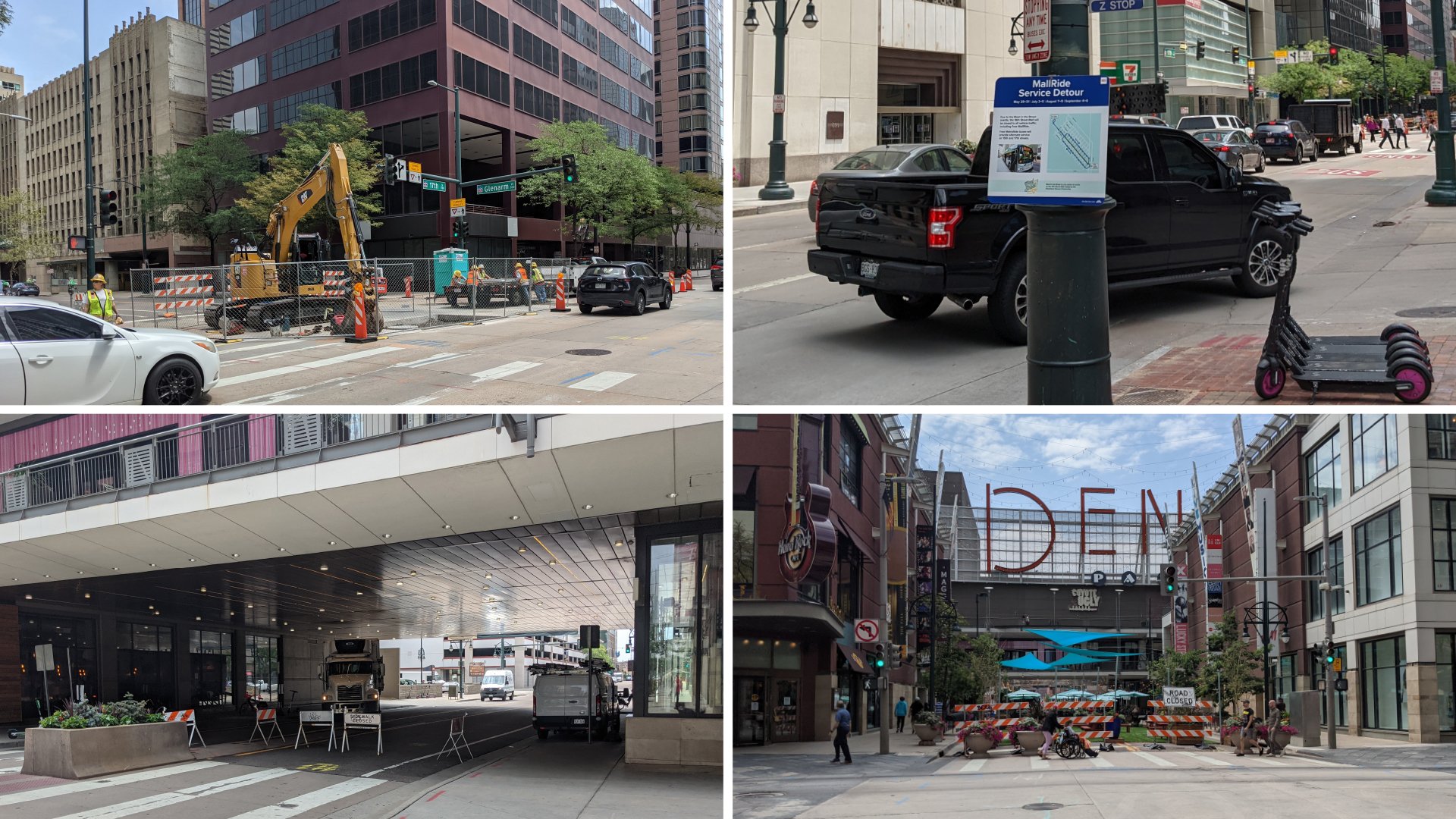 Collage of project photos 16th Street Mall