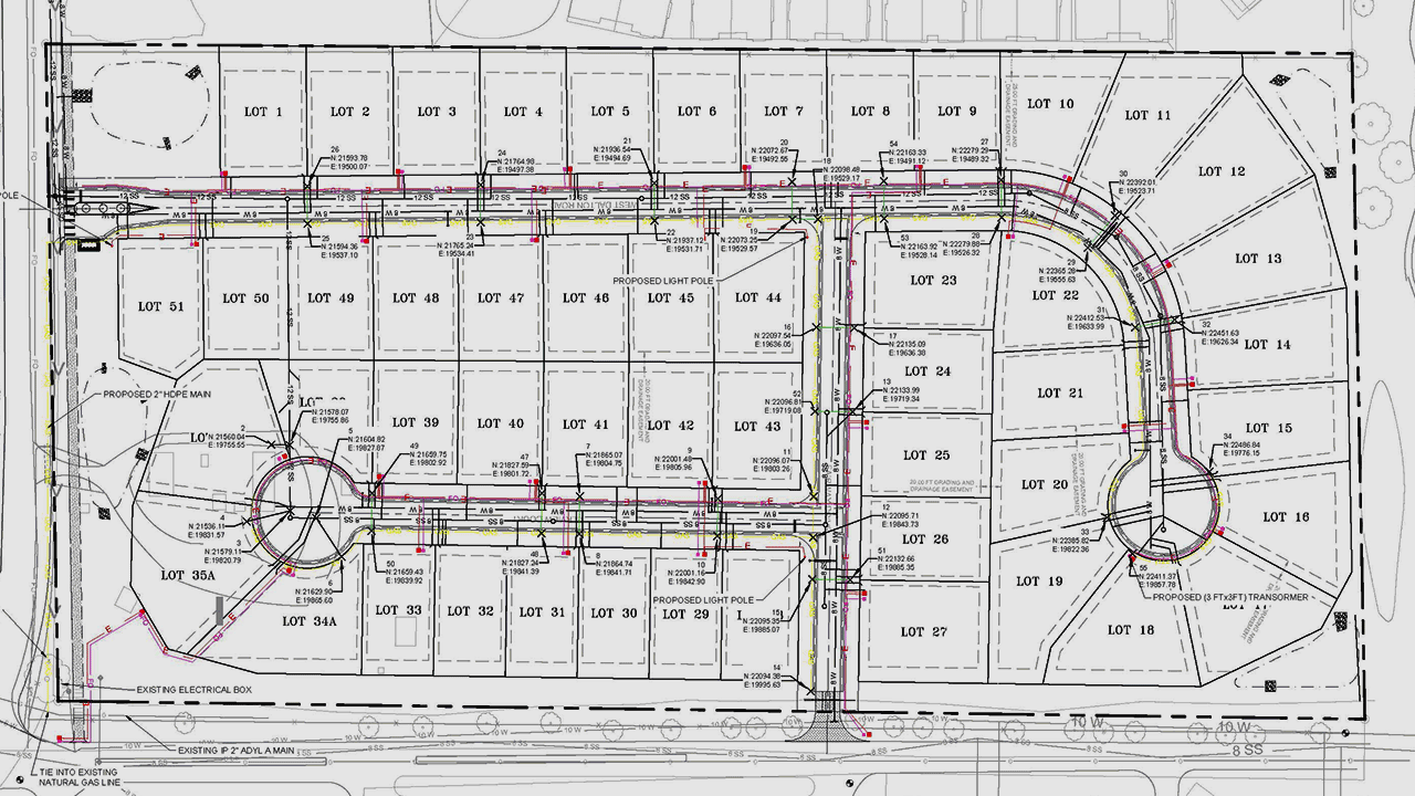 Comprehensive utility layout