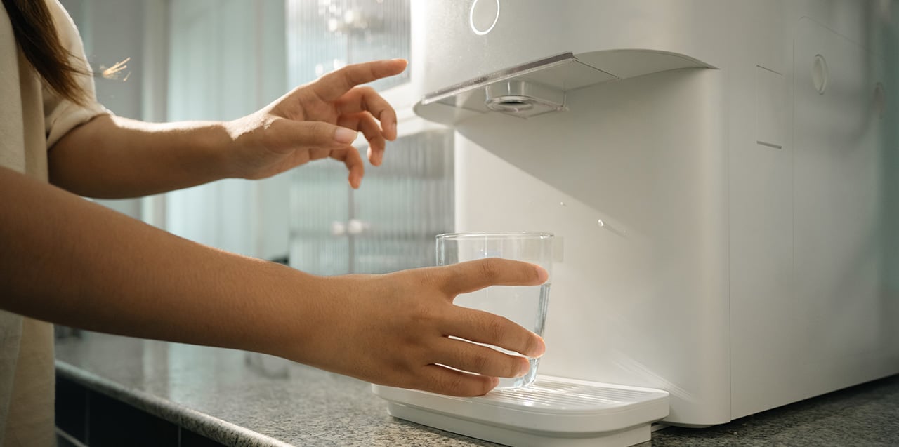 Photo of tabletop water system