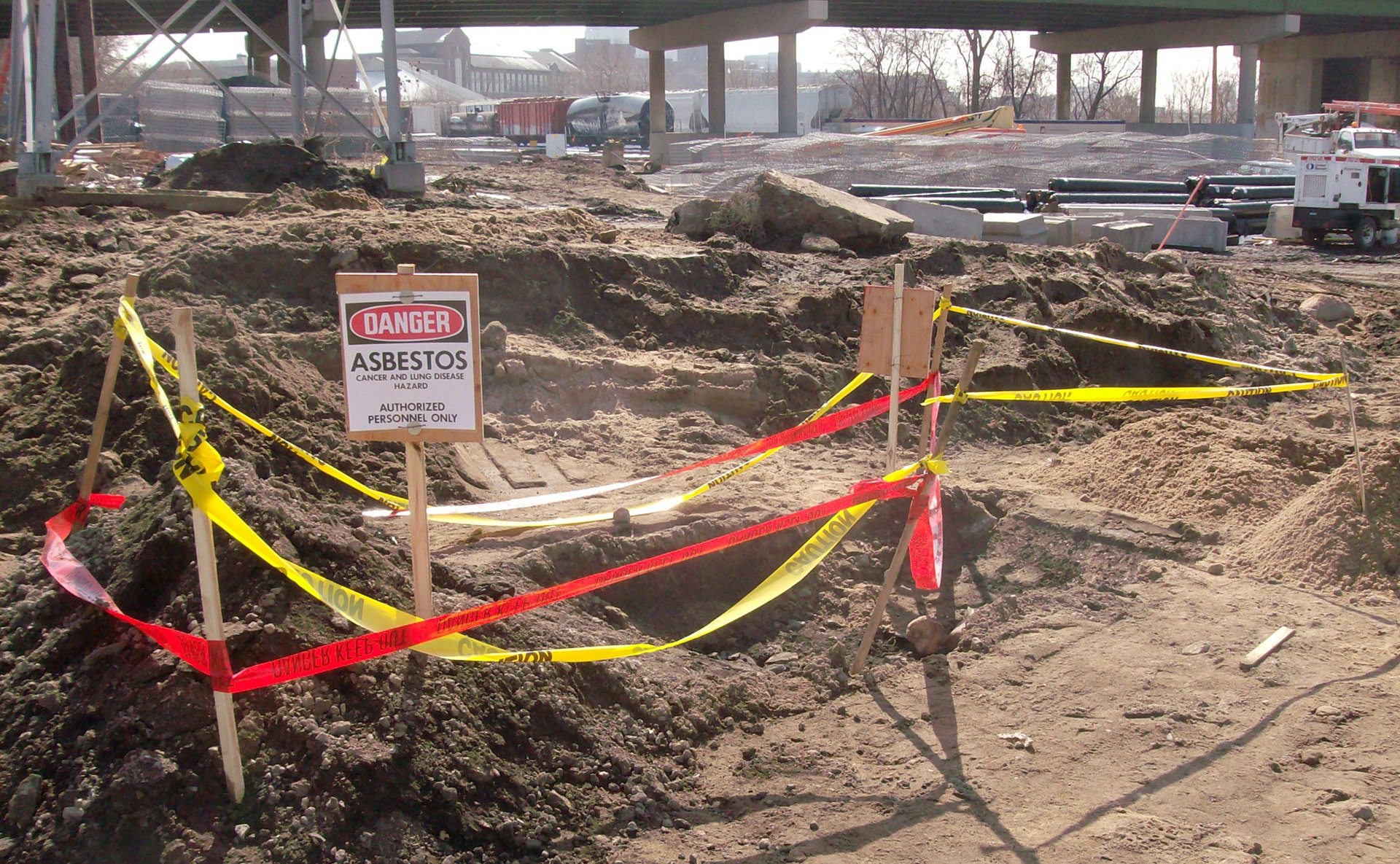 Photo of asbestos site