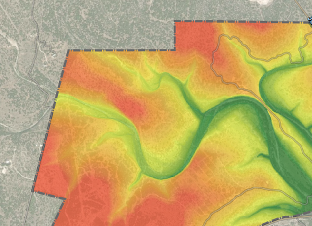 Image showing elevation and slop