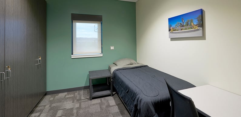 Photo of individual sleeping quarters