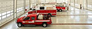 Image of the inside of the City of Buffalo's Fire Station
