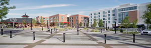 Artist rendering of transit-oriented development in Boulder
