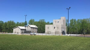 Concrete fire training structure