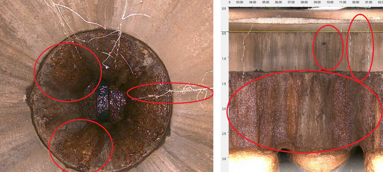 3D Panorama inspection of a sanitary sewer manhole